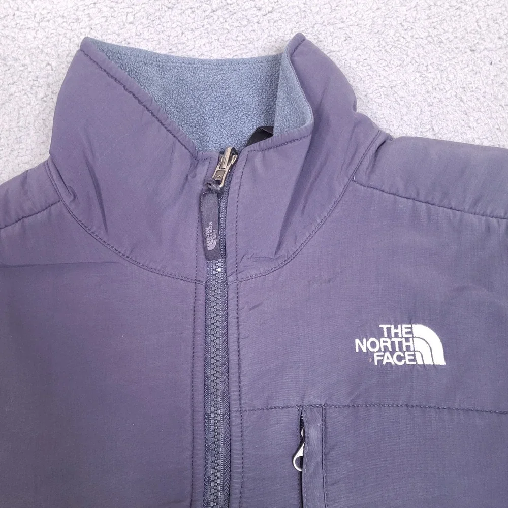 The North Face Denali Fleece Jacket Mens Small Blue Gray‎ Full Zip Polartec Coat
